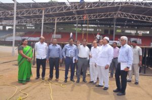 Dy.CM (Revenue) along with Higher Officials visited the L.B.Stadium to Review Arrangements of Hon'ble CM's Iftar Dinner