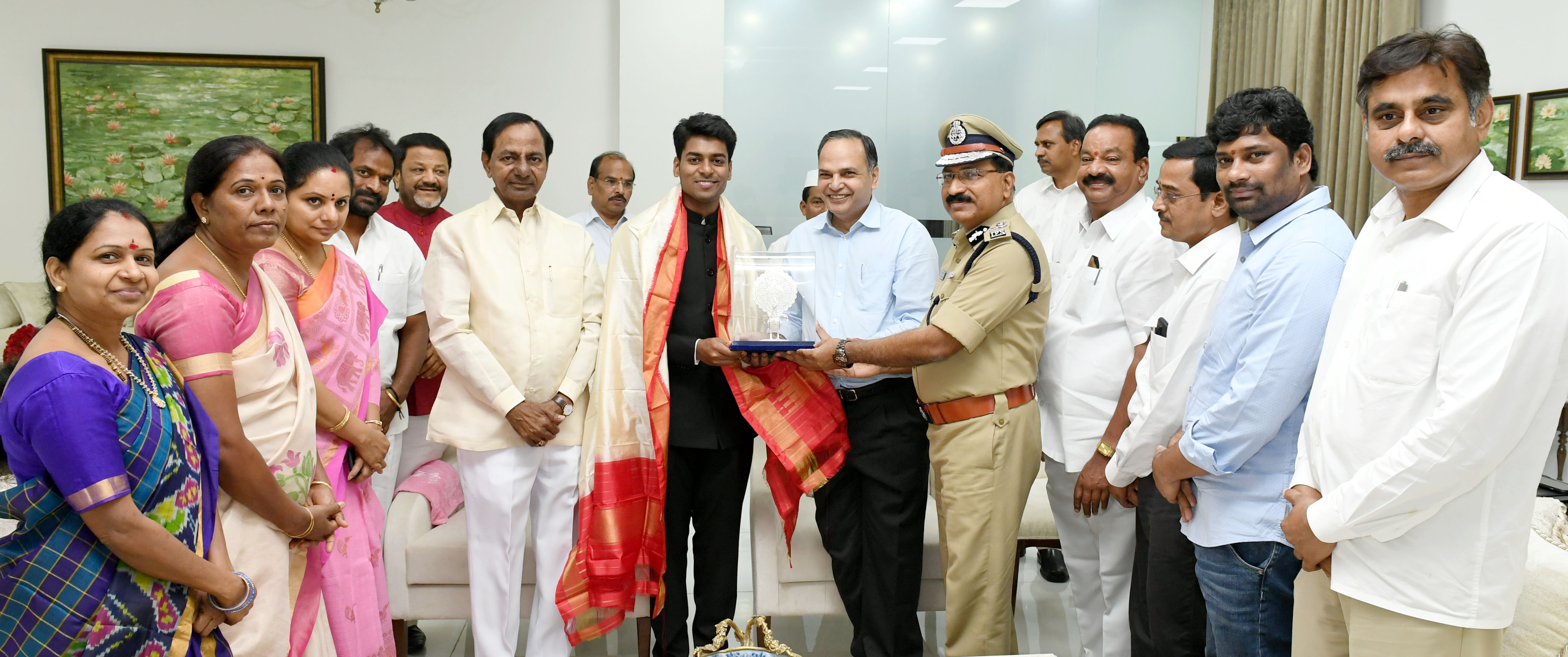 KCR Congratulated Mr. Durisetti Anudeep, (10)