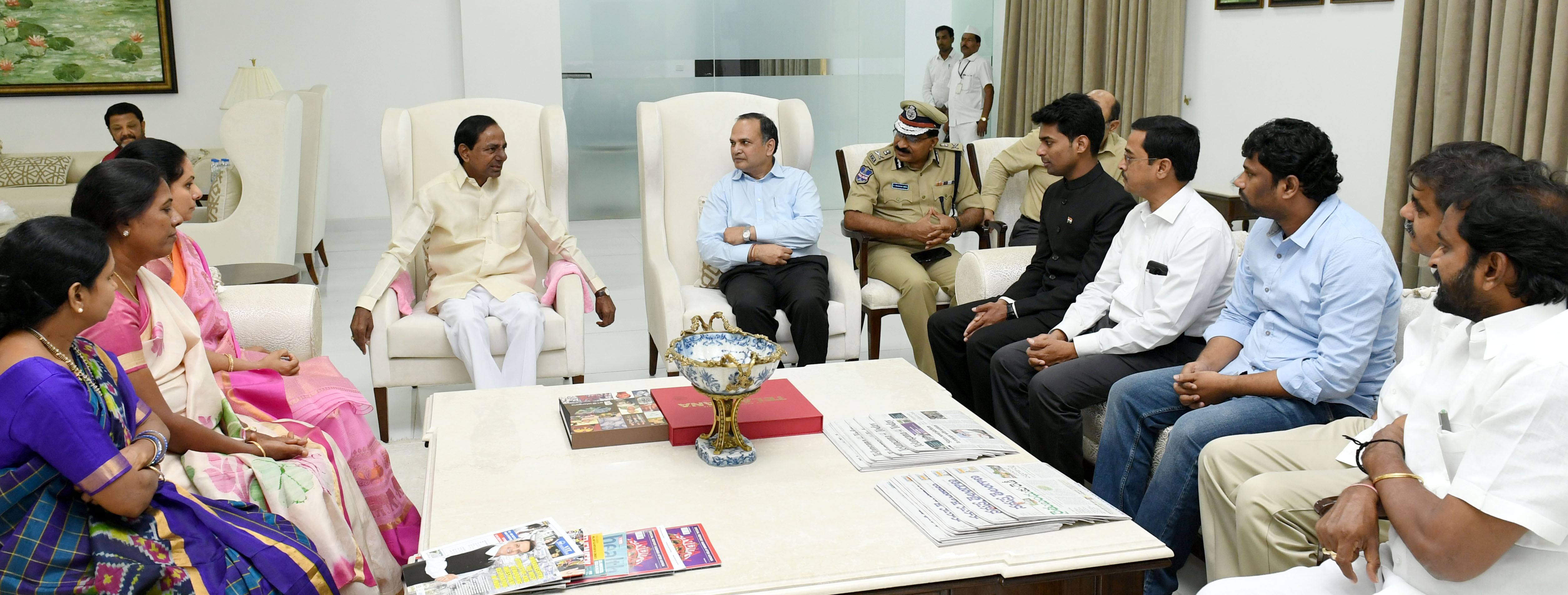 KCR Congratulated Mr. Durisetti Anudeep, (8)