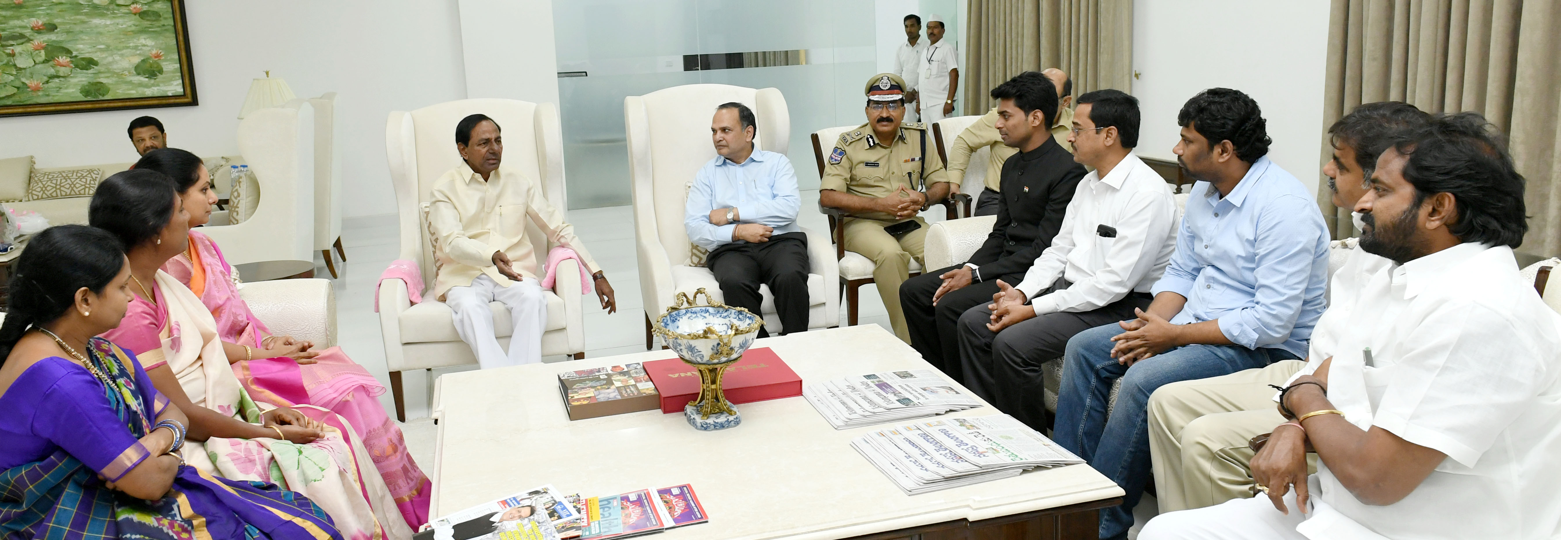 KCR Congratulated Mr. Durisetti Anudeep, (9)