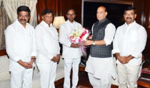 KCR met Union Home Minister Rajnath Singh (2)