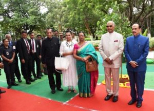 Hon'ble President of India planting of sapling at Rashtrapati Nilayam (1)