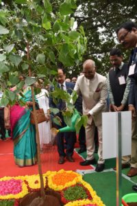 Hon'ble President of India planting of sapling at Rashtrapati Nilayam (5)