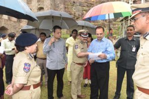 Photos of Chief Secretary inspected arrangements of Independence Day Celebrations at Golconda Fort (2)