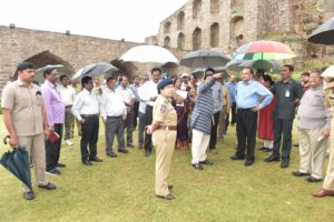 Photos of Chief Secretary inspected arrangements of Independence Day Celebrations at Golconda Fort (6)