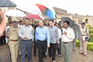 Photos of Chief Secretary inspected arrangements of Independence Day Celebrations at Golconda Fort (8)