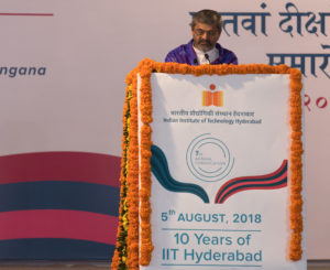 Prof U.B. Desai, Director, IIT Hyderabad, addressing the 7th Convocation of the Institute held today, 5th August 2018