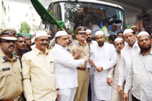 Telangana State Haj Committee, CP Hyderabad Flagged off 12th Batch of Haj pilgrims (1)