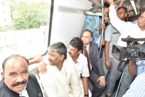 Governor flagged off the Ameerpet - LB Nagar Metro Line (8)