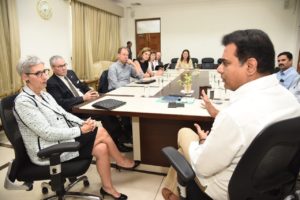 Governor of Victoria, Linda Dessau AC, and Ms Susan Grace, Australia Consul General called on Hon’ble Minister for MA&UD KTR (1)