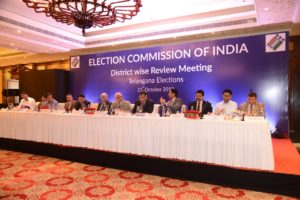 Chief Election Commissioner with Senior Officials of ECI Reviewing Poll Preparedness & District Election Plans in Telangana (4)