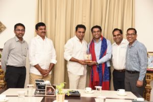 SMT Leadership Meets Minister KTR SMT to Set Up Unit in Telangana (4)