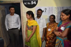 Dr.Rajat Kumar,IAS., Chief Electoral Officer, Telangana visited Polling Station at Bhongir (6)