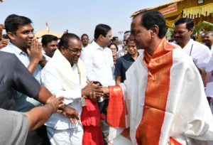 CM KCR Third day SahasraChandiYagam at Yerravalli, Farm House (10)