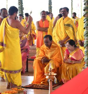 Five Day SahasraChandiYagam Commenced at Farm House of KCR (2)