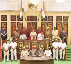 Hon'ble Governor E.S.L. Narasimhan addressed the joint session of the Telangana Legislative Council and Telangana Legislative Assembly on Saturday (1)