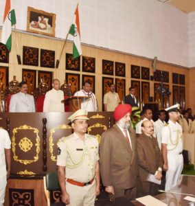 Hon'ble Governor E.S.L. Narasimhan addressed the joint session of the Telangana Legislative Council and Telangana Legislative Assembly on Saturday (4)