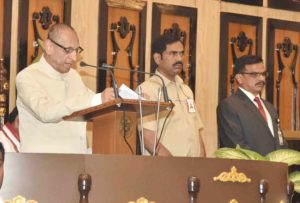 Hon'ble Governor E.S.L. Narasimhan addressed the joint session of the Telangana Legislative Council and Telangana Legislative Assembly on Saturday (6)