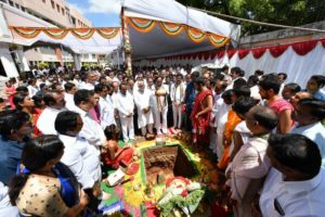 CM KCR Performs Bhoomi Puja for Telangana New Assembly Building (11)