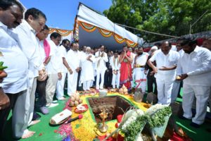 CM KCR Performs Bhoomi Puja for Telangana New Assembly Building (19)