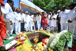 CM KCR Performs Bhoomi Puja for Telangana New Assembly Building (24)