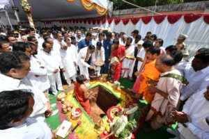 CM KCR Performs Bhoomi Puja for Telangana New Assembly Building (26)