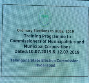 Telangana State Election Commission Training Program to Commissioners of Municipalities & Municipal Corporations (6)