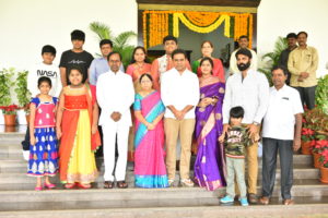 Telangana CM KCR in his Official Residence Performed Vehicle Pooja & Ayudha Pooja (2)