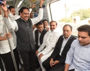 Minister for MA&UD KTR Flagged off Metro Rail services from Hitec City to Raidurg Stretch (2)