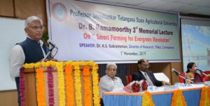 PJTSAU – Dr.B. Ramamoorthy Memorial Lecture on Smart Farming for Evergreen Revolution (3)