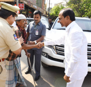 CM KCR Came to Rescue of an Old Aged Person with Disability (4)