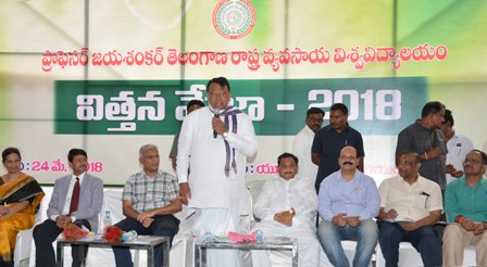 Agriculture Minister Pocharam Srinivas Reddy Inaugurates the Seed Mela - 2018 at PJTSAU