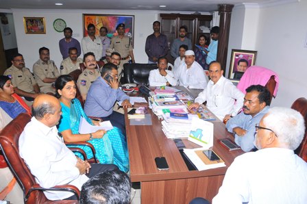 Dy.CM (Revenue) along with Higher Officials visited the L.B.Stadium to Review Arrangements of Hon'ble CM's Iftar Dinner