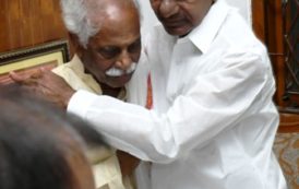 CM KCR visited Residence of Bandaru Dattatreya MP & Expressed his condolences on the demise of his son Bandaru Vaishnav