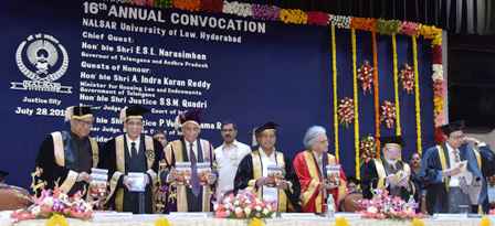 16th Convocation of NALSAR University attended by Hon'ble Governor E.S.L. Narasimhan