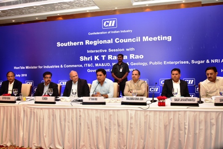 Hon’ble Minister for IT participated in CII Regional Council Meeting