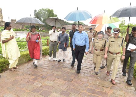 Photos of Chief Secretary inspected arrangements of Independence Day Celebrations at Golconda Fort