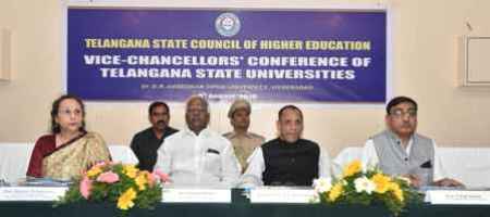 Photos of Governor E.S.L. Narasimhan attended Conference of Vice Chancellors of Telangana State Universities