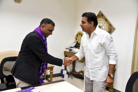 CEO of Flipkart Meeting with Hon’ble Minister for IT K.T.Rama Rao