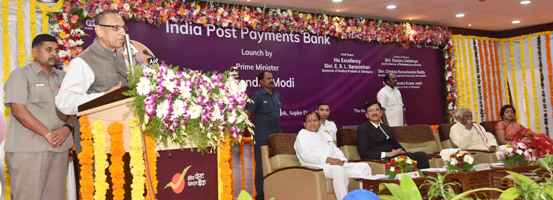Governor E.S.L. Narasimhan Participated in Launch of 'India Post Payments Bank' at the Institution of Engineers