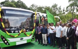 Electric Buses Flagged off by Principal Secretary (MA&UD) along with Special Chief Secretary (Energy)