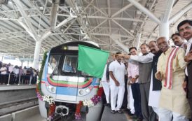 Hon'ble Governor flagged off the Ameerpet - LB Nagar Metro Line