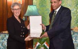 H.E. Ms. Linda Dessau, Hon’ble Governor of Victoria, Australia and Ms. Susan Grace, Australian Consulate General met Hon'ble Governor E.S.L. Narasimhan