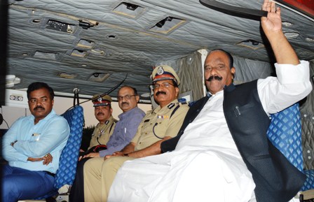 Home Minister along with DGP, TS Done Arial Survey of Ganesh Immersion