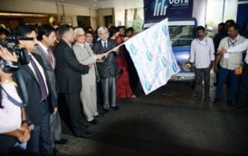 Chief Election Commissioner inaugurated the SVEEP vehicles at Hotel Taj Krishna, Banjara Hills, Hyderabad