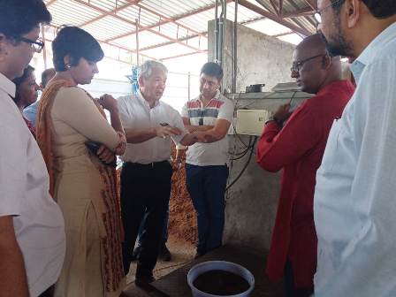 Officials of United Nations Environment & Institute for global Environment Strategies, Japan with GHMC Visited Gandipet