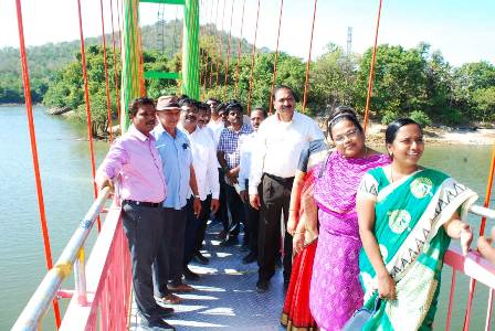 Telangana State Tourism Development Corporation Inaugurated Hanging Bridge at Laknavaram Lake