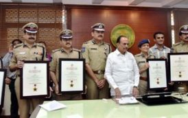 SKOCH AWARDS 2019: Home Minister Felicitated Award Winners of Hyderabad Police Commissionerate