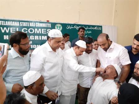 Inoculations of Vaccination by Hon’ble Home Minister Md Mahmood Ali at Haj House, Nampally