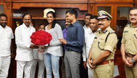 CM KCR Praises PV Sindhu for winning World Women Badminton Championship, Assures Support for future Tournaments